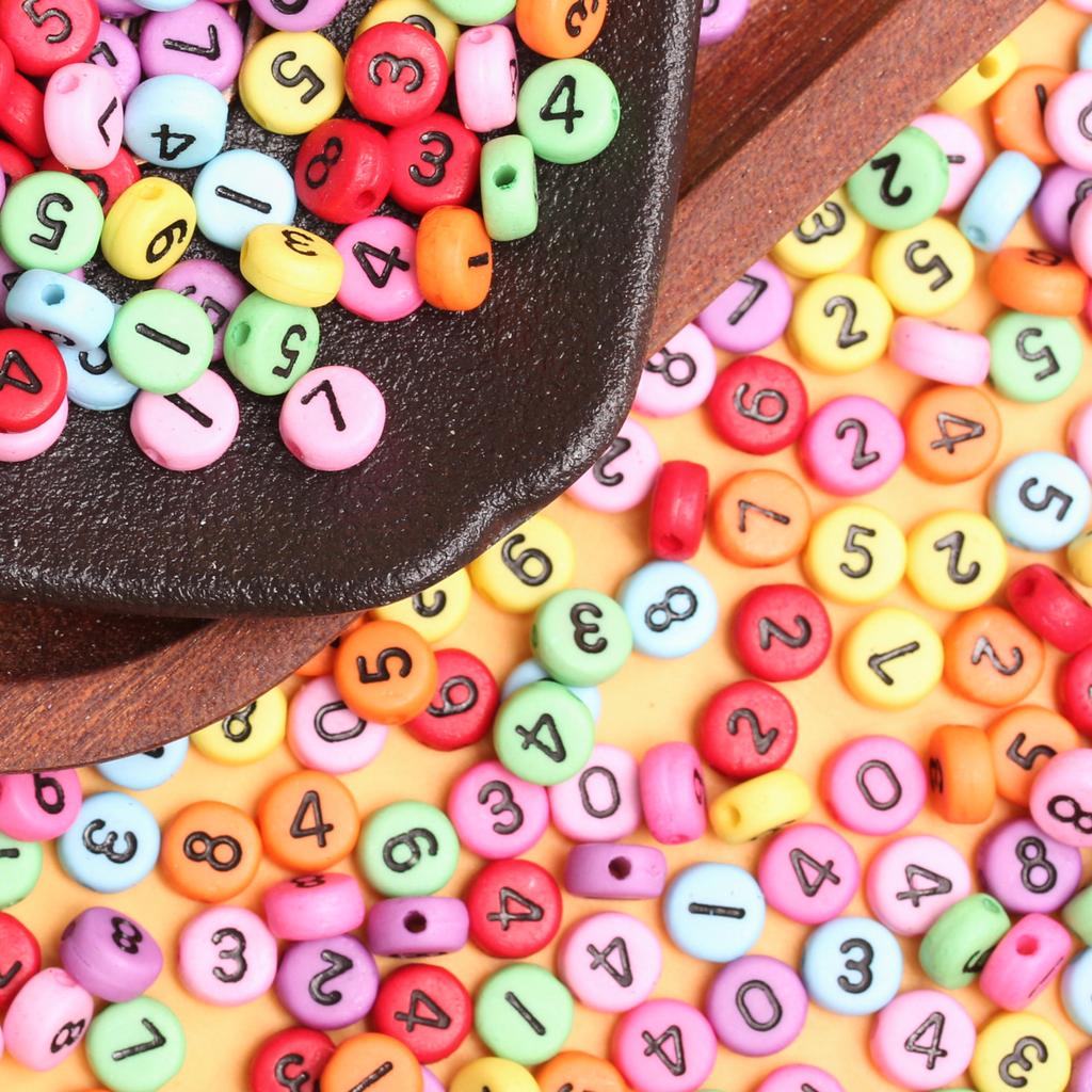 For Jewelry Making Multicolor Loose Beads Spacer Beads Acrylic Fingdings DIY Crafts Handmade Material 100Pcs/7mm