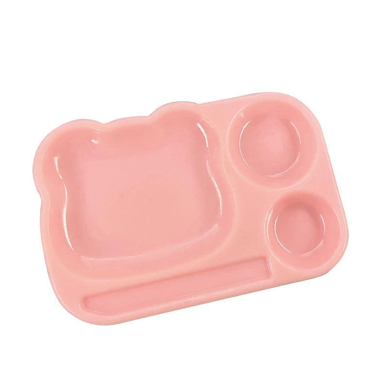 1 Adet Karikatür Tırnak Sanatı Renk Paleti Plastik Tırnak Jel Oje Boyama Renk Karıştırma Tablası Tepsi Fırça Tutucu ile Kendin Yap Boyama Aracı