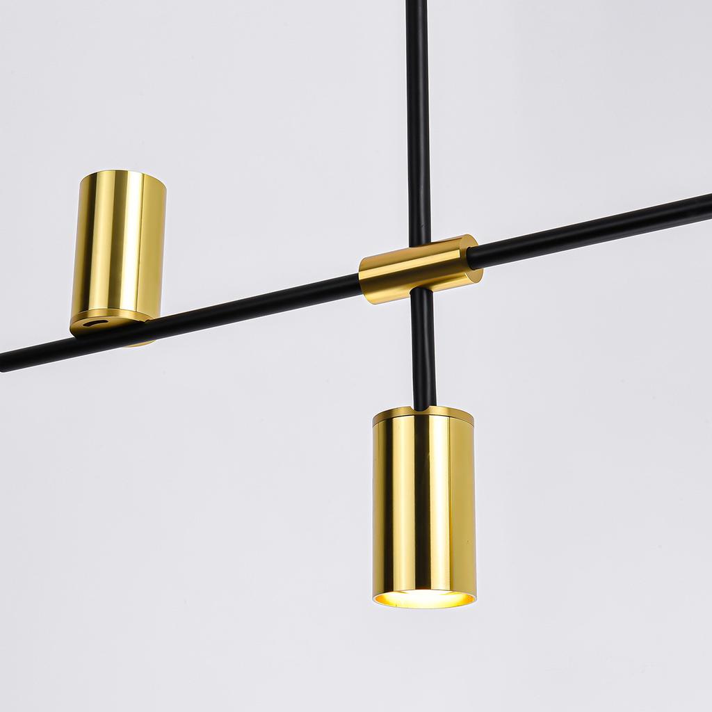 Lampa Wisząca Arizona 4 Gu10 Czarny Light Prestige Lp-074/4Pl Bk/Gd