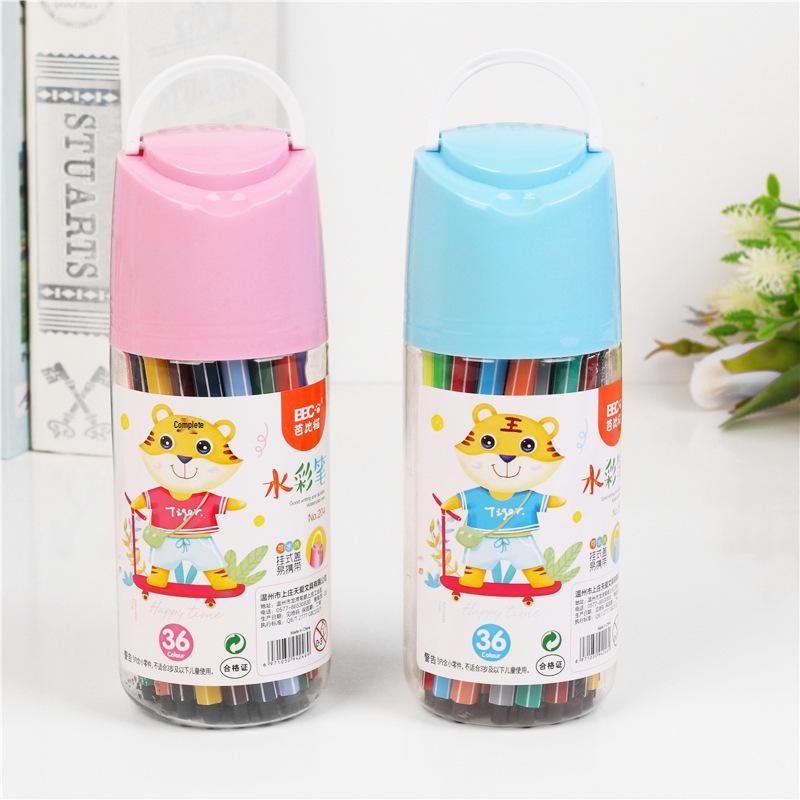 Watercolor Pen Set for Students - 12, 18, 24, 36 Colors - Ideal Back-to-School Gift for Kindergarten & Primary Kids' Drawing