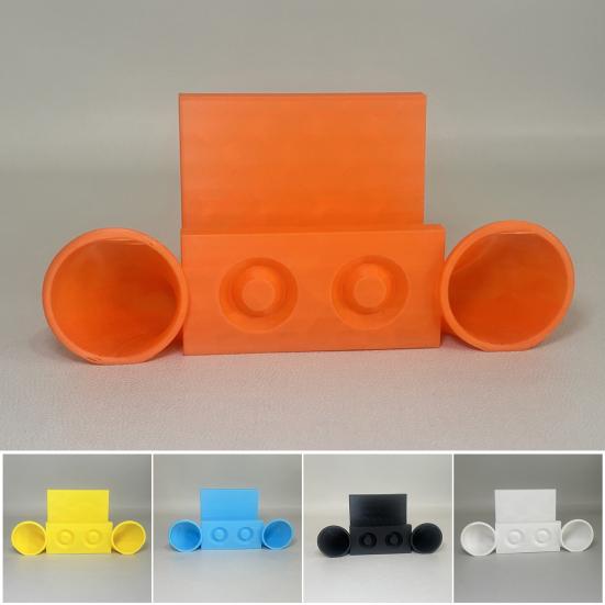 Doppel-Lautsprecher Handyhalter 3D-gedruckter Verstärker Handy-Ständer Klangvolumen-Verstärker für