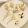 4 Pairs Fashion Bow Flower Earrings Set For Women Vintage Gold Color Stud Hoop Earrings Jewelry Party Daily Wear Gift 2026 New