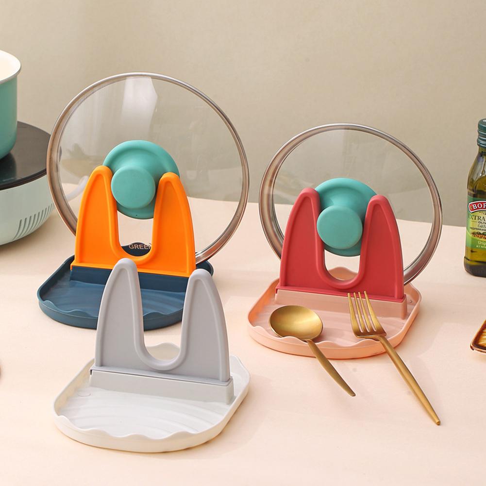 Multi-Functional Reversible Kitchen Shelf Pot Lid Holder Chopstick Storage Rack