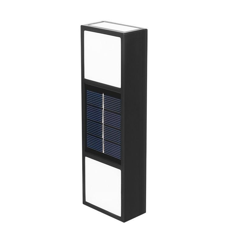 

Solar-powered Wall Lamp for Outdoor Decoration, Garden Waterproof, Up-down Lighting, Room Perimeter Wall Light, Sensor Black shell [white light]