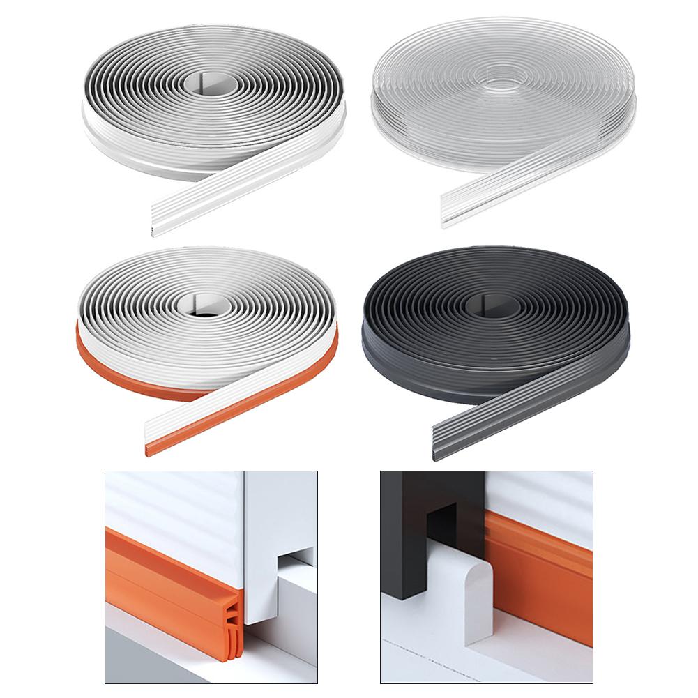 Noise Reduction Solution 4 Meters Roll Draft Excluder Easy Installation Strip Hard And Soft TPE Materials Quick Tear-off Feature