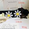 Big Resin White Daisy Dangle Earring for Women Simple Bellis Perennis Sunflower Daily Ear Jewelry Christmas Gift