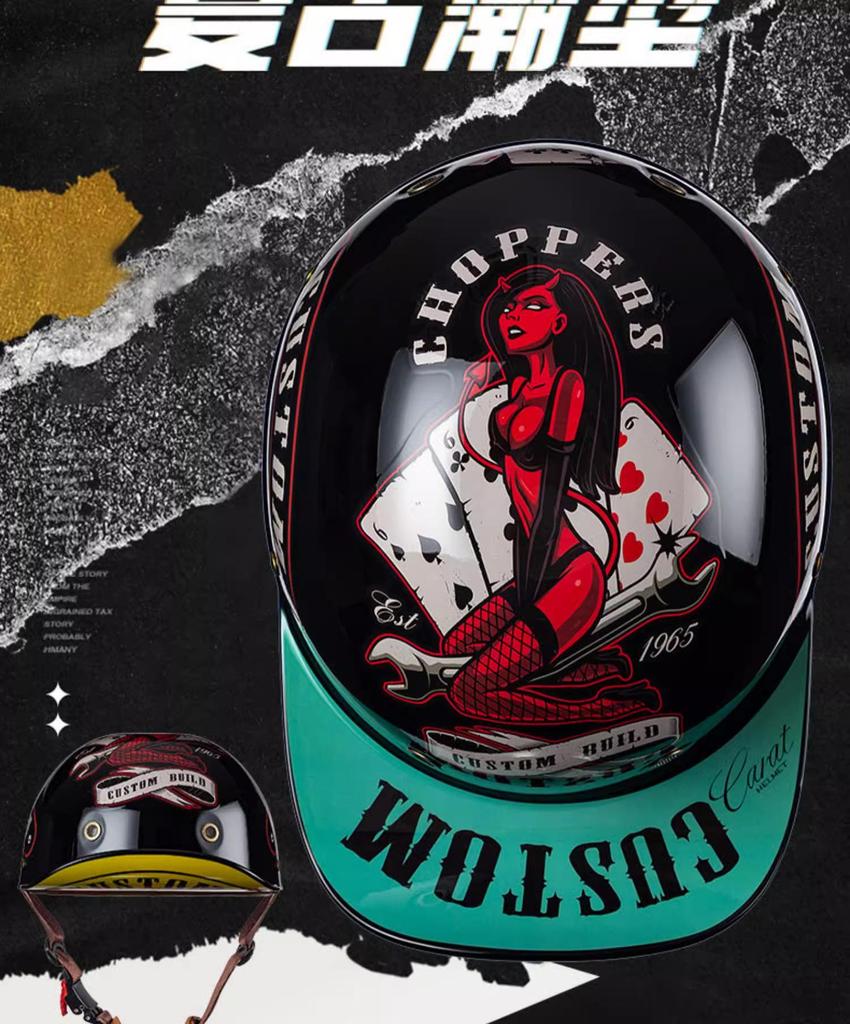 Retro Electric Vehicle Riding Helmet - Unisex, Lightweight, All-Season