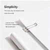 10Pcs Square Thickened Binder Clips - Metal Paper Clips - Office Supplies For Documents, Notes & Bookmarking
