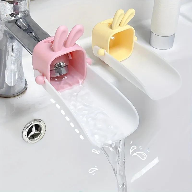 Bathroom & Kitchen Faucet Extender: Cartoon Rabbit , Splash-Proof and Durable for Children