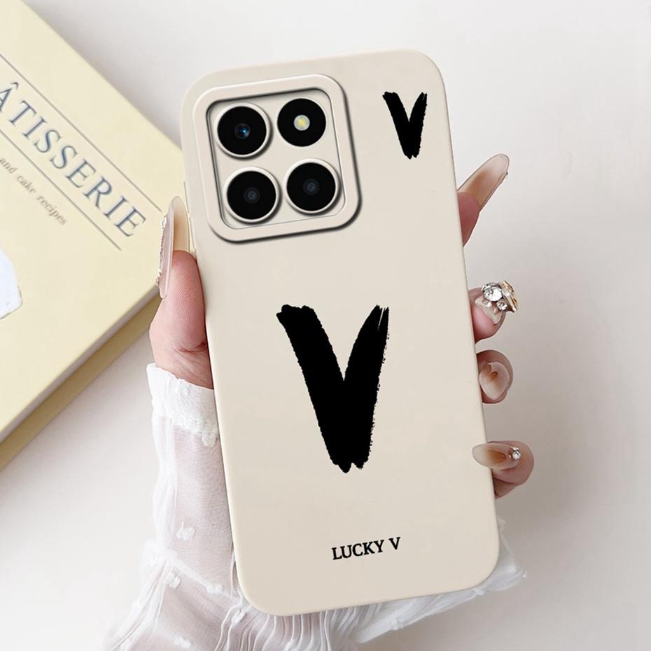 New Fashion Letter Phone Case For Honor X6a Plus HonorX6a Soft Silicone Shockproof Cover For Honor X6a X 6a Plus Cases Bumpers