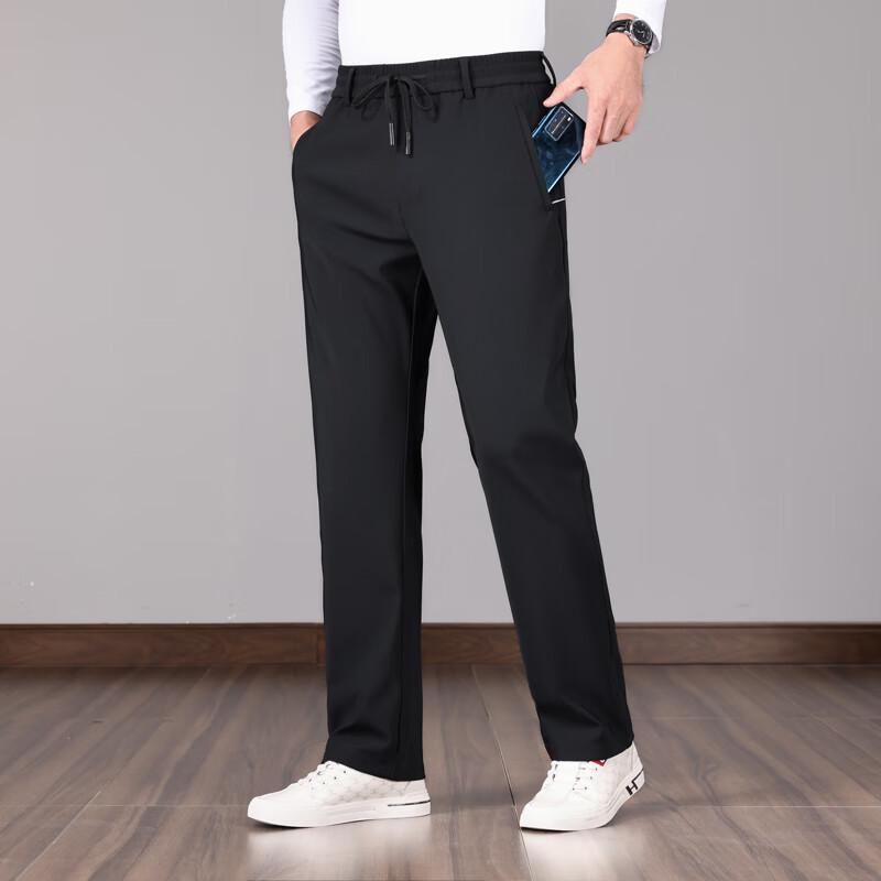 Yiliteng Herren Fleecegefütterte High-Stretch Freizeithose YTMSDKY6086R