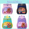 Capybara Space Childrens Backpack With Lightweight Nylon And Color Block Style For Kindergarten Students