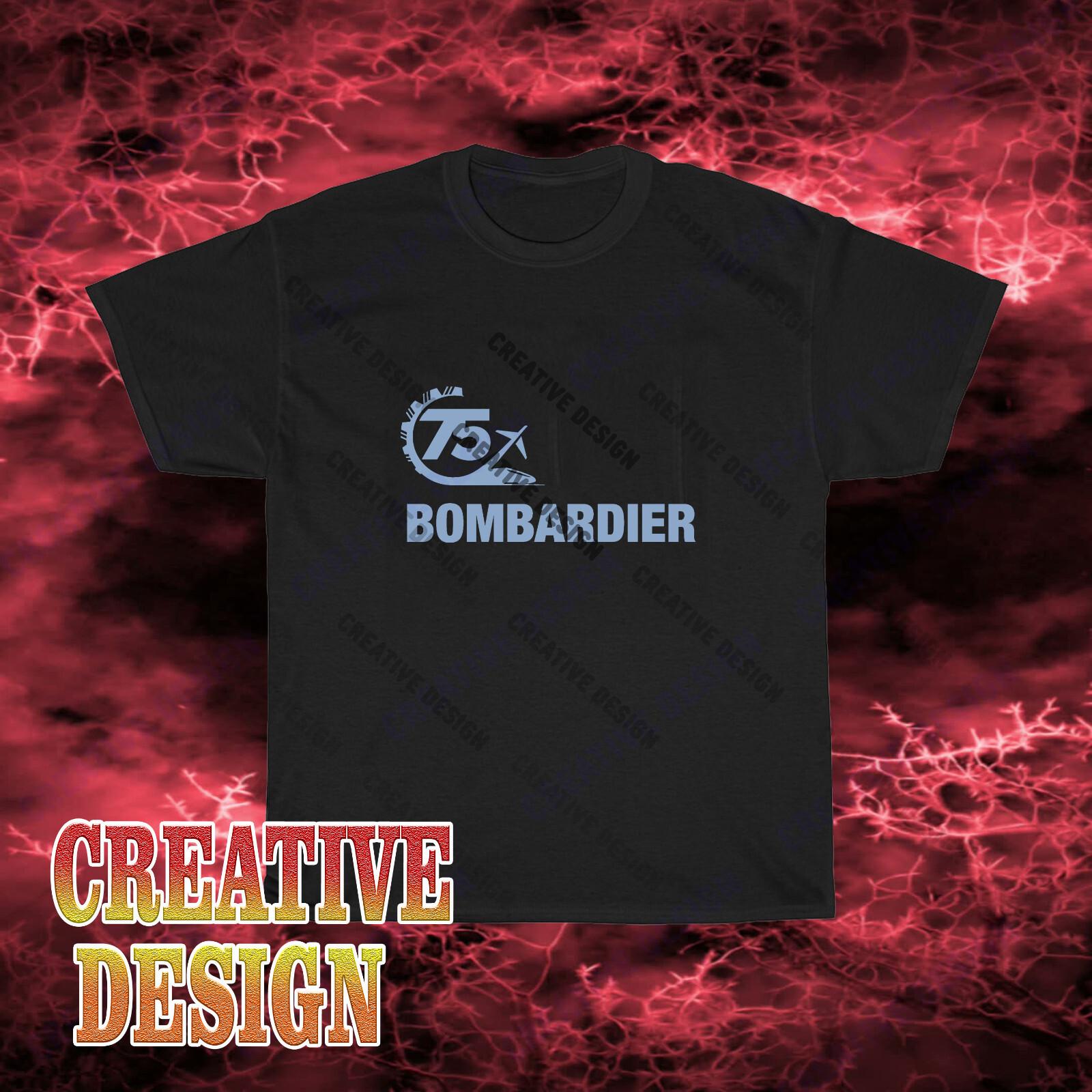 New Design Bombardier Aerospace Logo Unisex Black T-Shirt XL