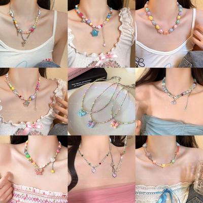 Vivace Collana Stella & Cuore per Donna - Trendy Catena Clavicola Estiva con Design di Lusso Leggero