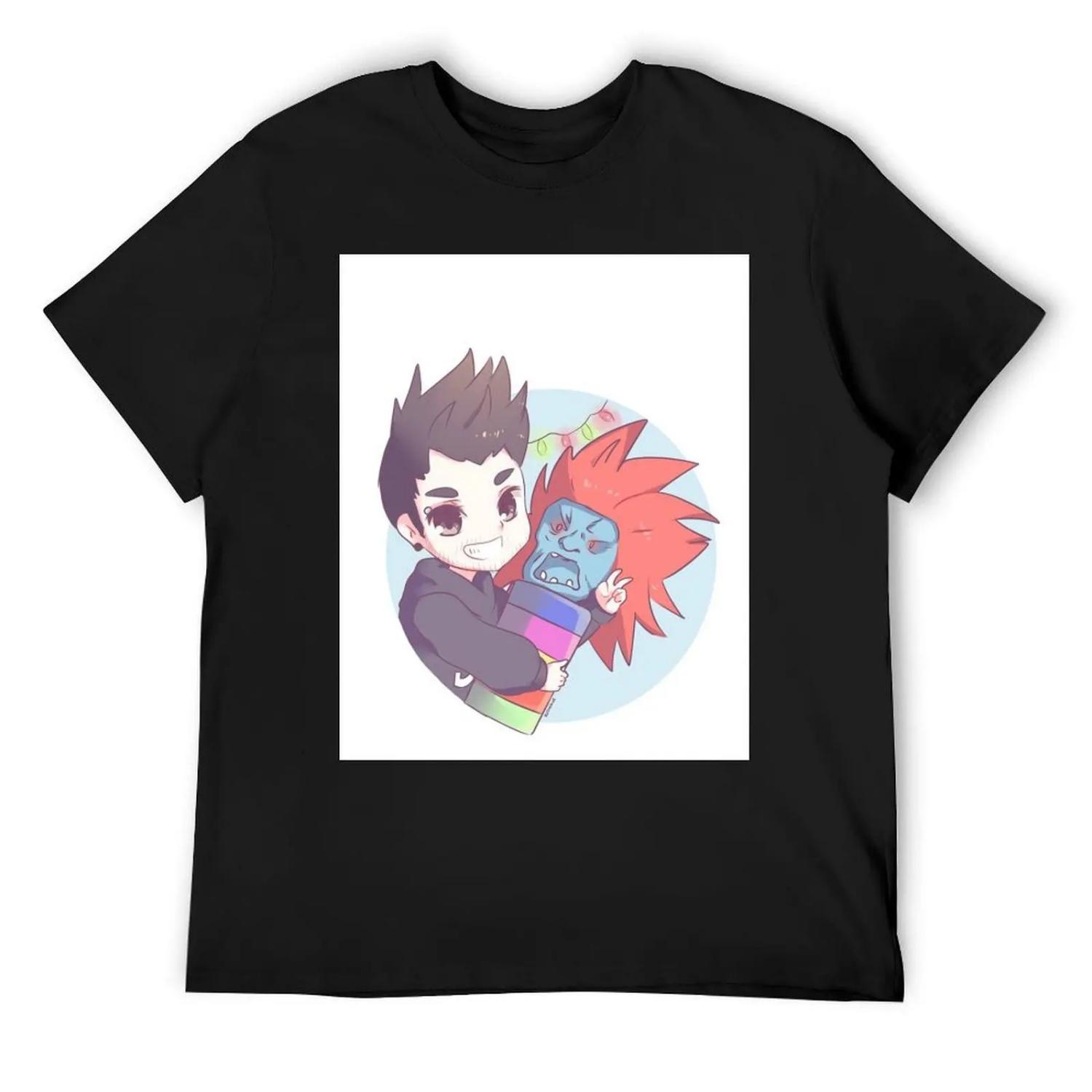 

Auron & Rodolfo T-Shirt Short sleeve tee Blouse shirts graphic tees vintage t shirts funny t shirts for men XXXXXL чорний