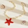 Bohemian beaded neck chain European and American shell jewelry high sense exaggerated starfish pendant necklace female
