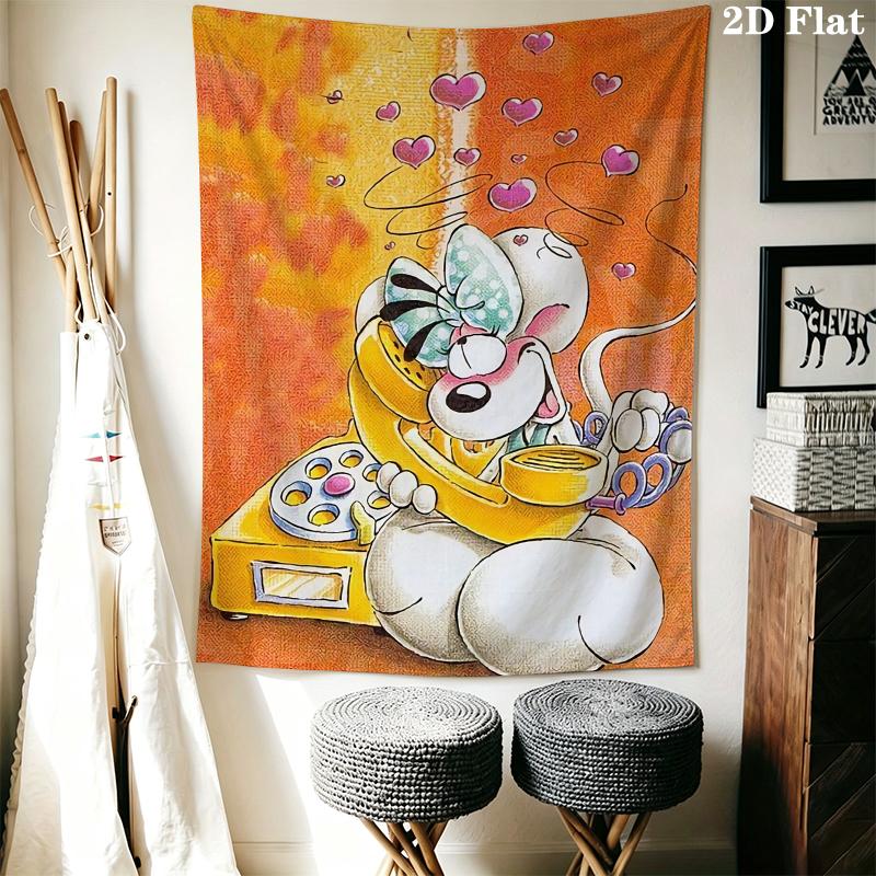 diddl Wall Tapestry Aesthetic Wall Hanging Printed Fabric Blanket Decorative Tapestries for Bedroom Living Room Home Decor