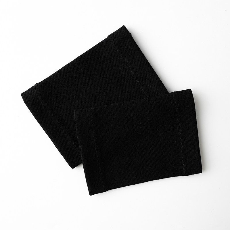 Pure Cotton Wrist Guard Female Heattech Wrist Guard Joint Gloves Wrist Guard Male Spring and Summer Thin Long Arm Sheath [Short 10cm] Black L