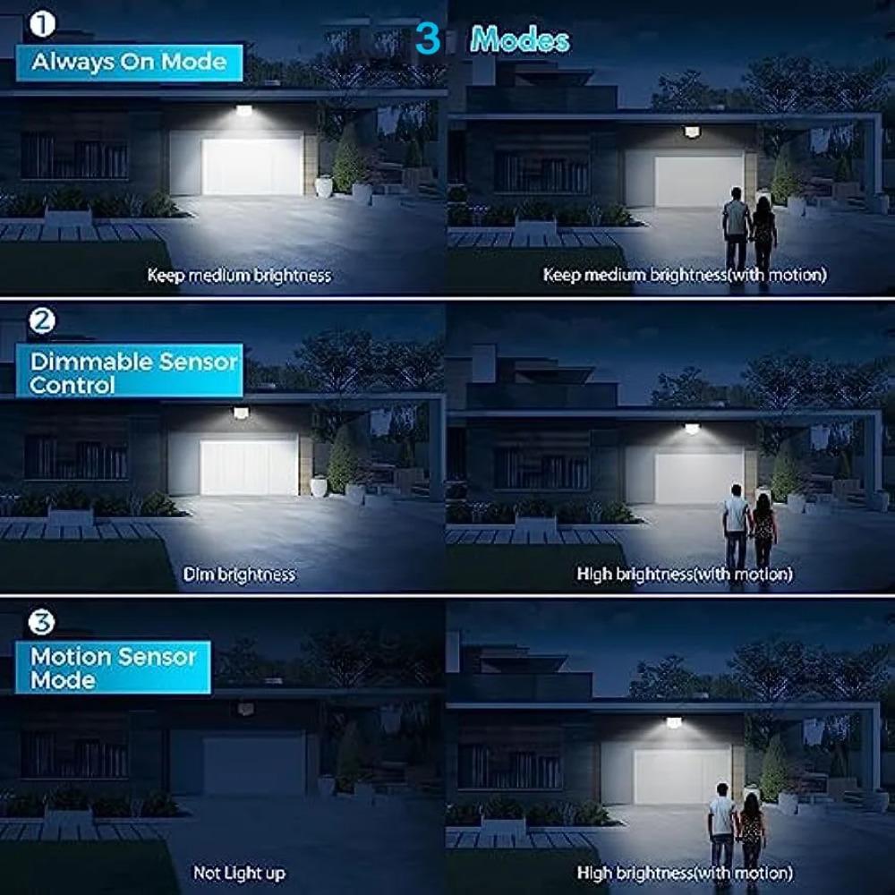 Outdoor Split Solar Lamp 210LED Wall Light with Motion Sensor 3 Modes Floodlight Remote Control for Patio Garage Wall Lamps