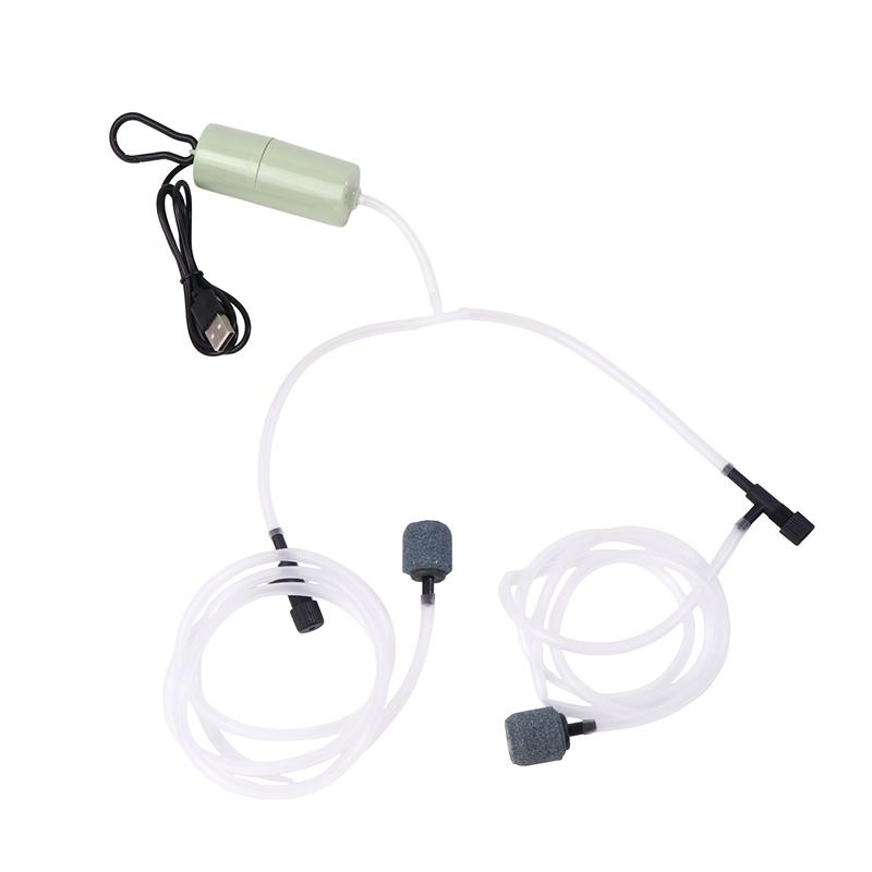 Aquarium Usb Oxygen Air Pump Fish Tank Portable Dual-Hole Silent Air Compressor Aerator Portable Mini Small Oxygenator