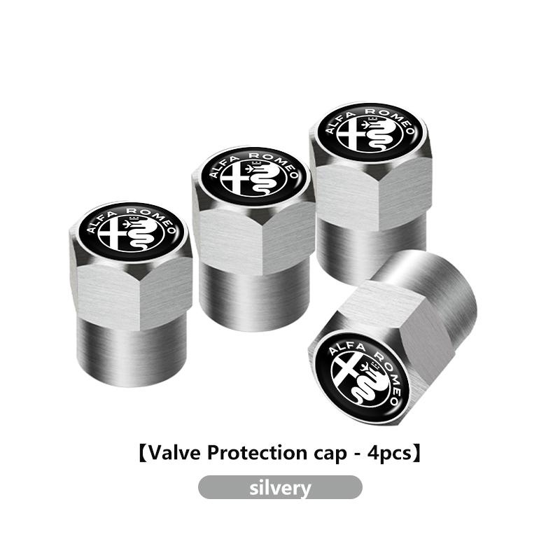 Für Alfa Romeo 4 Stück Auto Reifenventil Ventilkappe Ventilschaftkappe Abzeichen Zubehör Für Alfa Romeo 159 Giulietta 156 147 Giulia Mito GT S