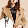 Lady Brooch Retro Style Cat Design Full Rhinestone Electroplating Ornamental Matching Temperament