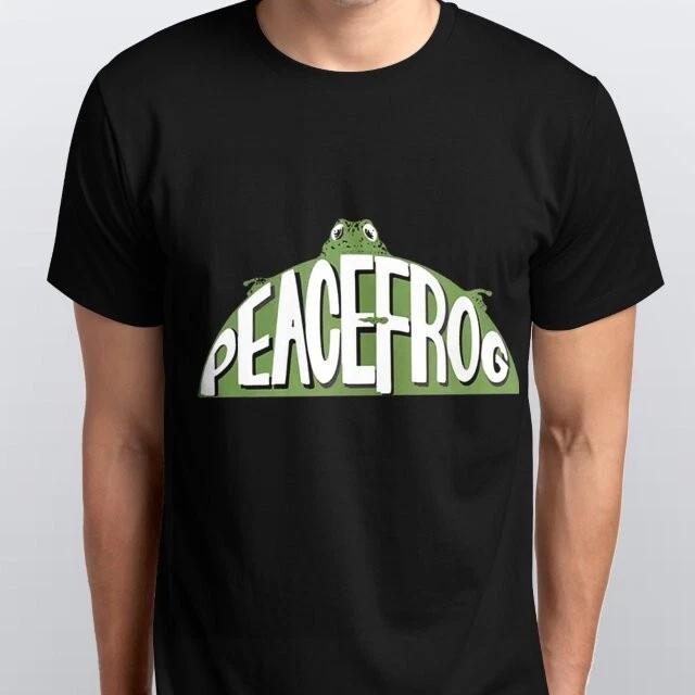 

Peace Frog Records Label T Shirt Hardcore Techno Rave Jungle Drum S,M,L,XL,2XL 2XL
