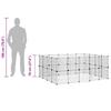 36 Piece Pet Cage with Door Black 35x35 Cm Steel
