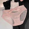 Lady Summer Pure Desire Sexy Lace Bowknot Net Gauze Hollow Ice Silk Low Waist Pack Hip Triangle Briefs