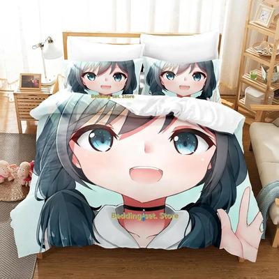 New Weathering With You Bedding Set Cartoon Anime Three-piece Set Adult Kid Bedroom Duvetcover Sets Bed Sheets and Pillowcases
