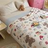 Cartoon Milk Knit Cotton Baby Quilt – Cooling Summer Blanket for Infants