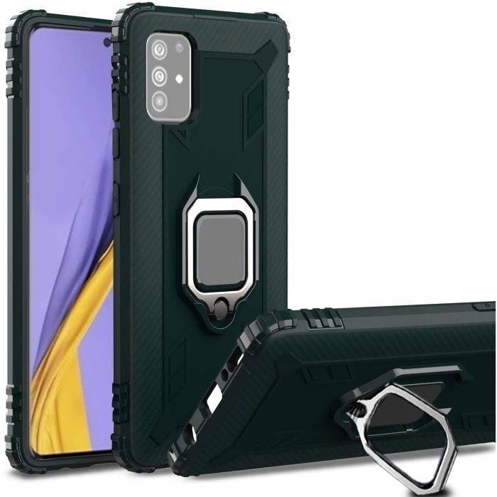 Case for Samsung Galaxy A51 - LuffyShop - Rugged - Ring Stand - TPU - Compatible Magnetic Car Mount