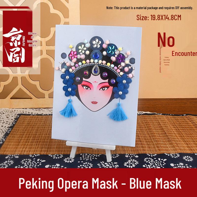 Peking Opera Mask 3D Painting Kit: Handmade Intangible Cultural Heritage Warm-Up Activity