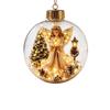 Pallina di Natale in Materiale Acrilico D9 con Design Trasparente e Pendente di Babbo Natale con Luce, Dimensione 8CM, Decorazione Natalizia da Appendere