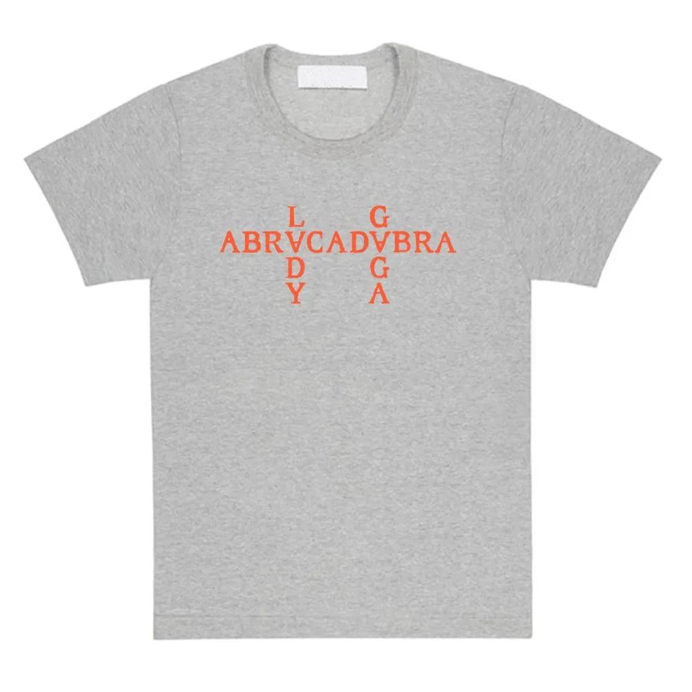 Abracadabra Lady Gaga Mayhem Album Tshirts Short Sleeve Round Neck Wounisex Tshirt Cotton Tees Camisetas Casual Hip Hop Streetwear