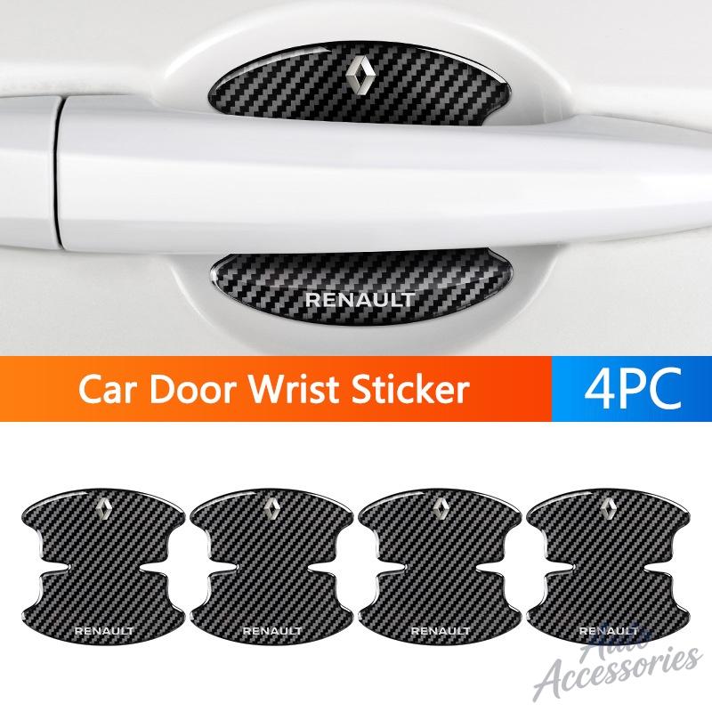 4/8 Stück Auto-Türgriffschale Kratzschutz-Aufkleber Kohlefaser für Renault Dacia Megane 2 Duster Logan Captur Clio Laguna 3 Z666