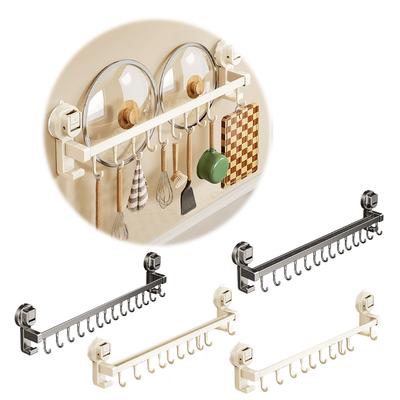 Küchenorganizer Wandmontiert Küchenhakenleiste Selbstklebende Schiene Küchenutensilienregal für Küchenutensilienzubehör