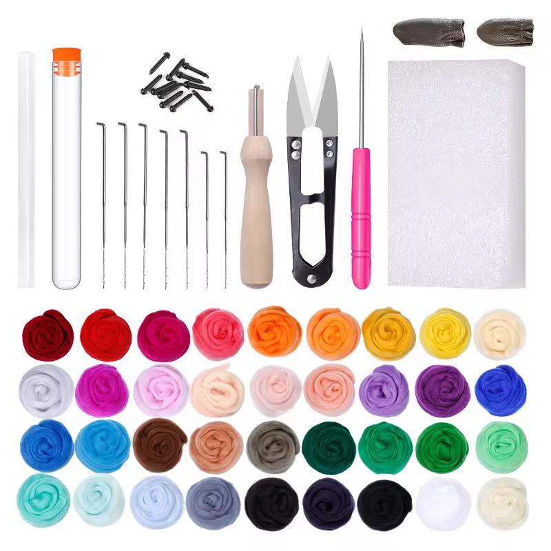 

Fenrry 36/50 Colors Set Набор для валяния с иглами Набор для валяния с иглами для шерсти Набор для начинающих Инструменты для валяния с инструментом для валяния