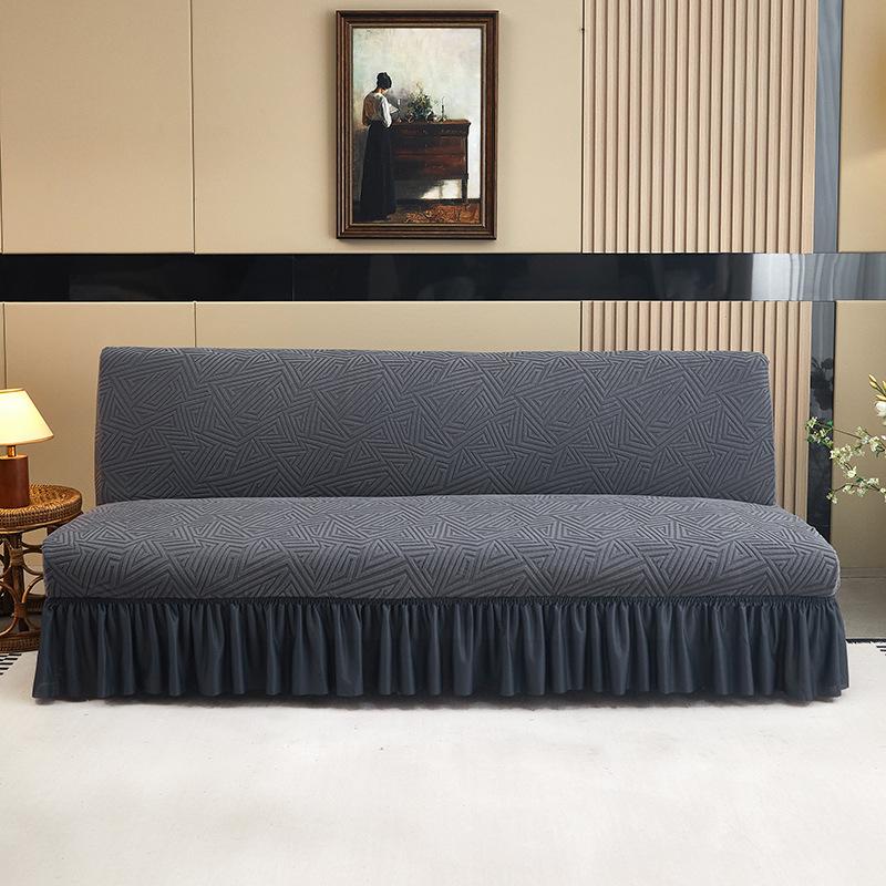 Amazon English Version Armless Sofa Bed Skirt Cationic Winter Thickened Sofa Cover