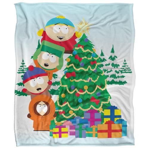 South Park The Boys Decorating Tree Silky Blanket