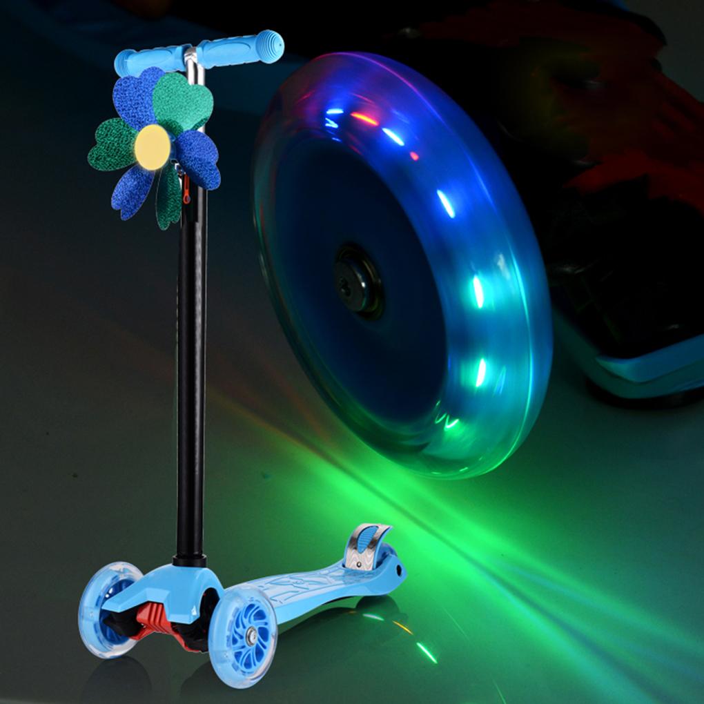 PU Children Scooter Wheel Portable Universal 80mm Repairing Rollerskate Inline Skate Colorful Wheels Part Accessories
