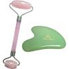 Jade Roller Gesichtsmassage Hergestellt aus Naturstein Sha und Roller Roller, (Gua Set)