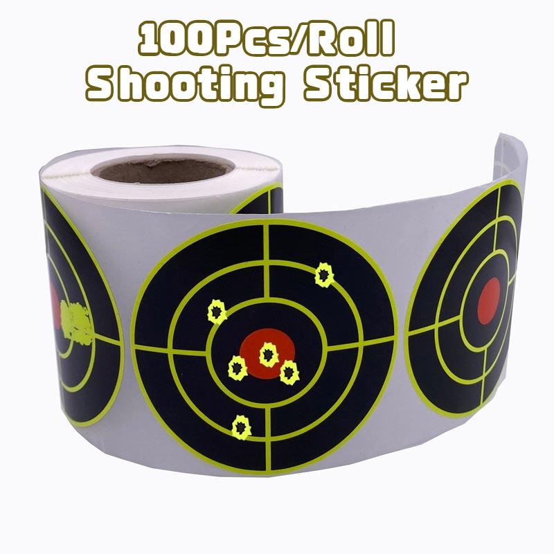 3"/7.60cm100pcs/roll Reactive Shooting Sticker Self-adhesive Splash and Target Sticker