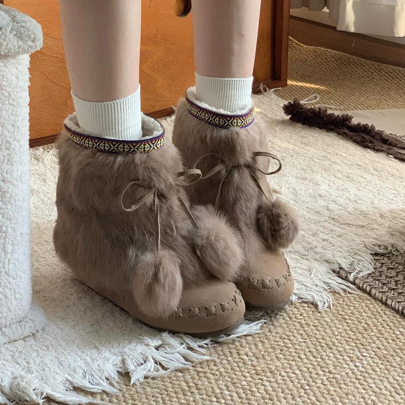 

Женские большие размеры Кожа Мягкая подошва Увеличение роста Зимние теплые меховые Одинарные Нескользящие Меховые Снежные ботинки Плюшевая подкладка Ботильоны Уличные спортивные Хлопковые ботинки 40 хаки