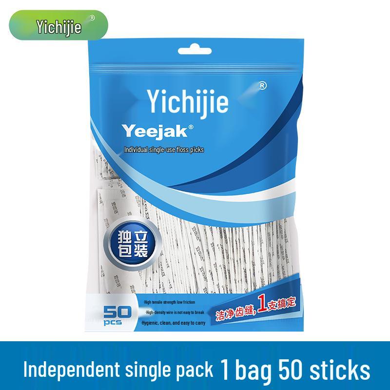 Yichi Jie High-Tensile Toothpick Dental Floss Picks, Family Pack, 150 Pieces