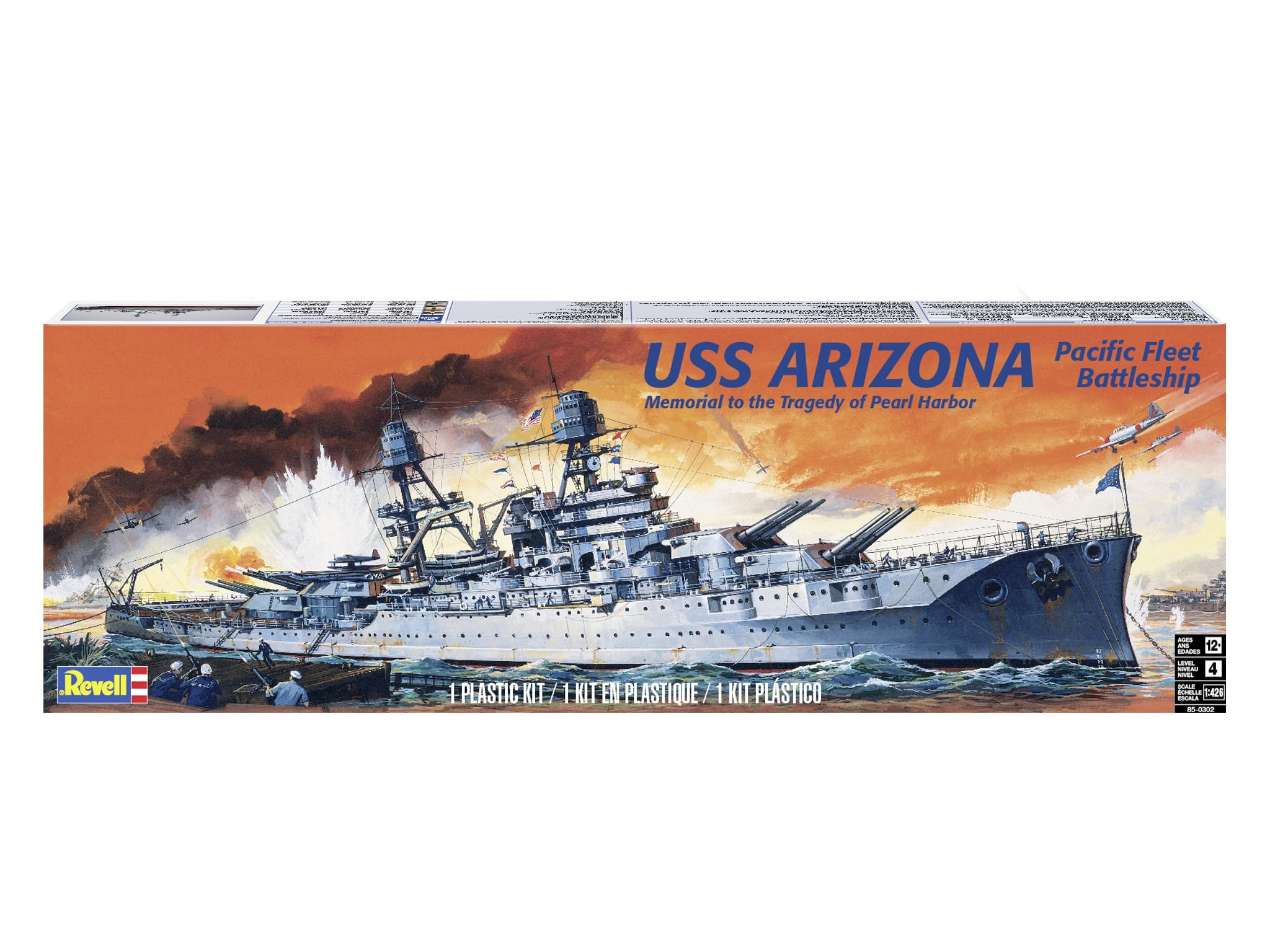 

German Revell and American Revell 1/426 U.S.S. Arizona Battleship 00302 Plastic Model