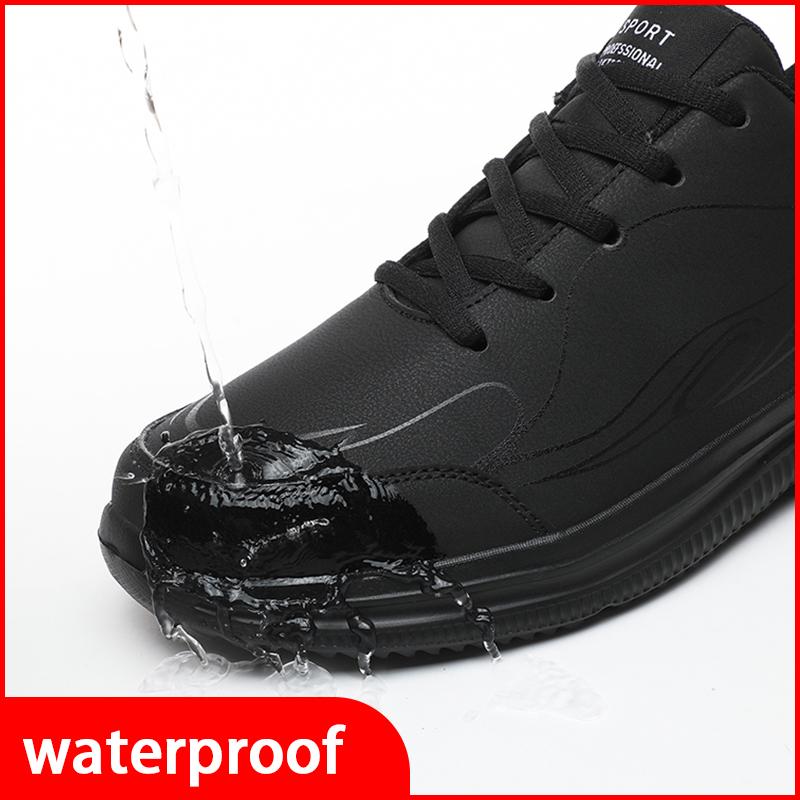 Waterproof Men Sneakers Plus Men's Sports Shoes Simple Lace Up Casual Shoes For All Seasons Light and Comfortable