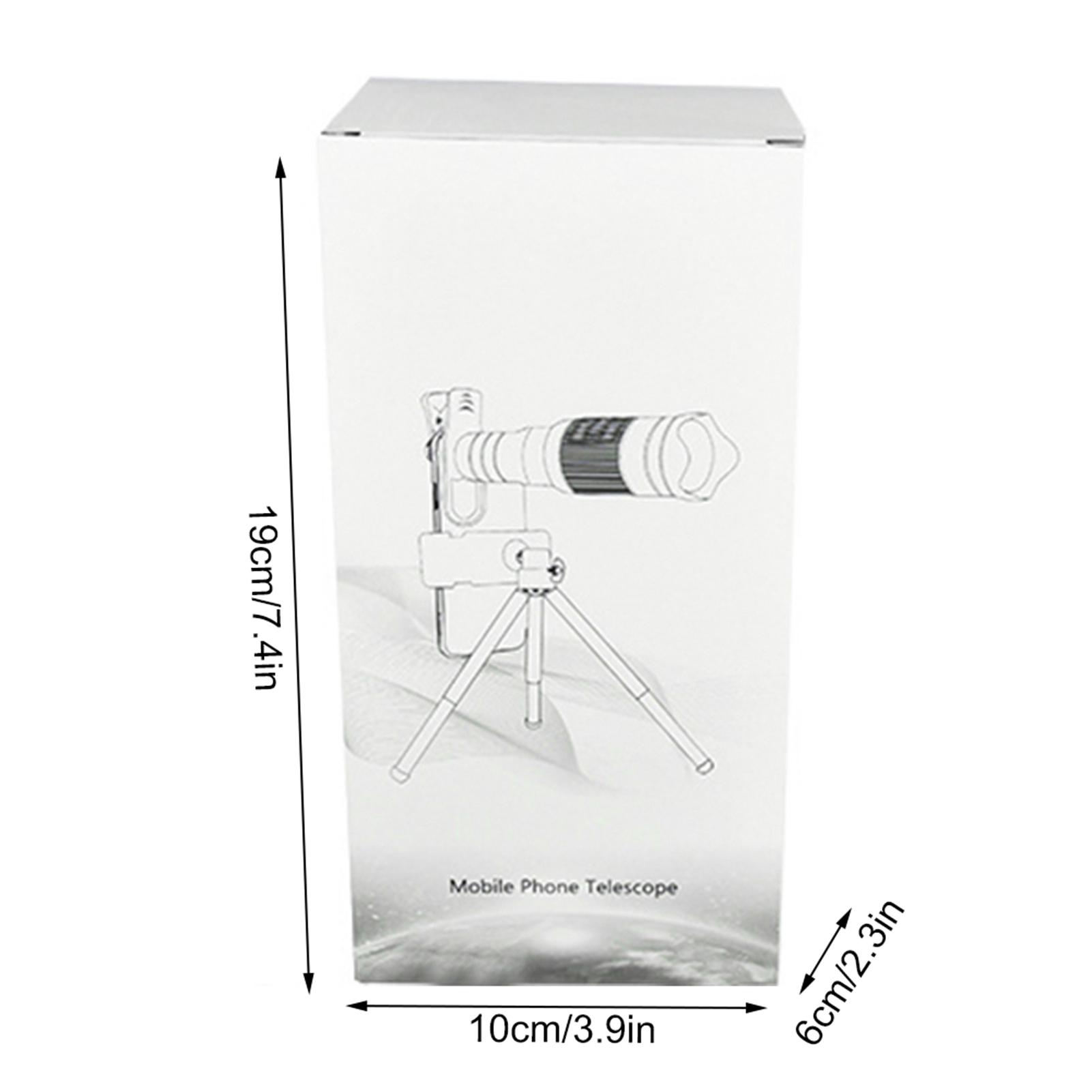 

Комплект телеобъектива для телефона 36X с мини-штативом, зажимом для телефона, держателем для телефона, сумкой для объектива, чистящей салфеткой для походов, кемпинга золотой