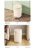Elegant Large-Capacity Trash Can with Foot Pedal & Lid for Home Use: Kitchen, Living Room, Bedroom, Bathroom, Toilet. Plastic Bin & Paper Basket.