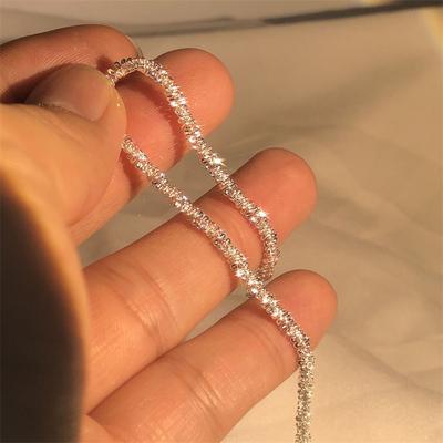 Neues 925 Sterling Silber Armband 1,5 mm glänzendes Armband für Ihre Frau Wasserschmuck Geschenk
